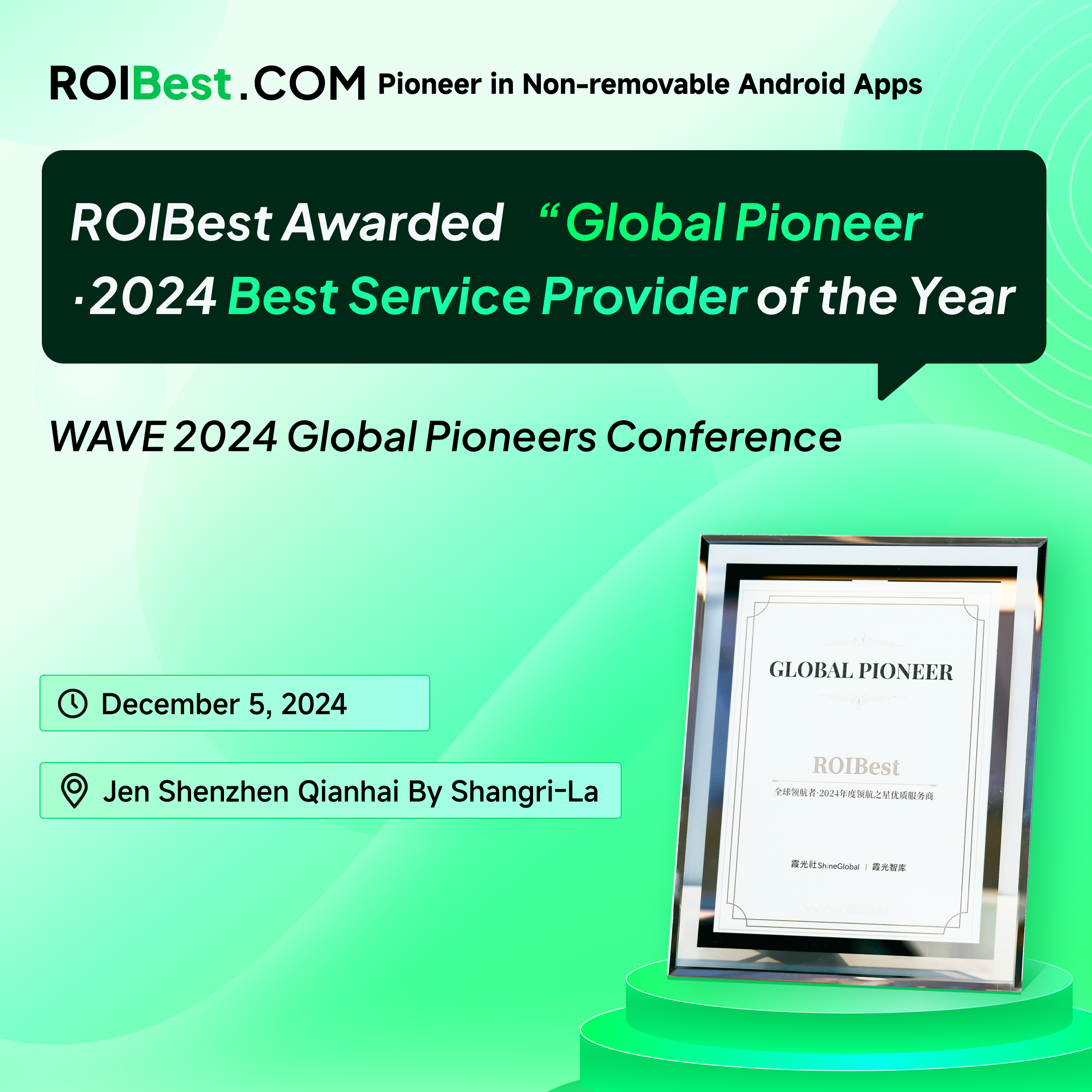 ROIBest Global Pioneer Award