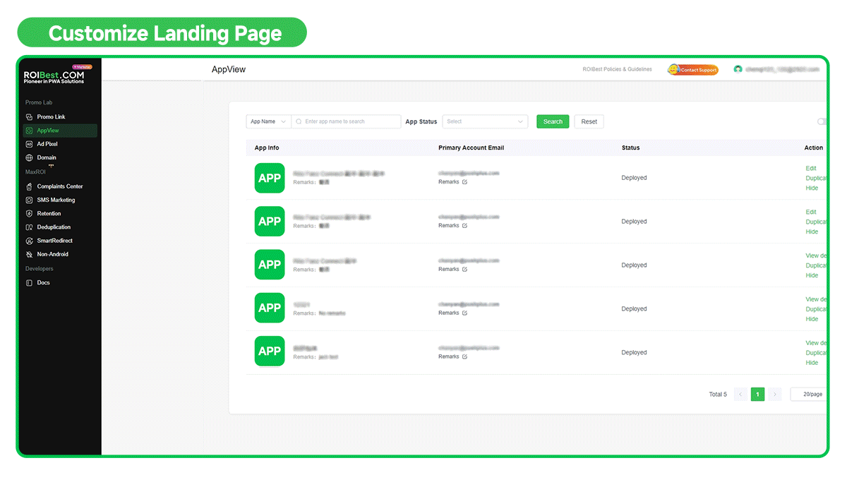 revise landing page free